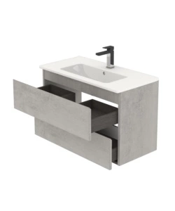 Mobile bagno "leonardo" cemento, 80 cm